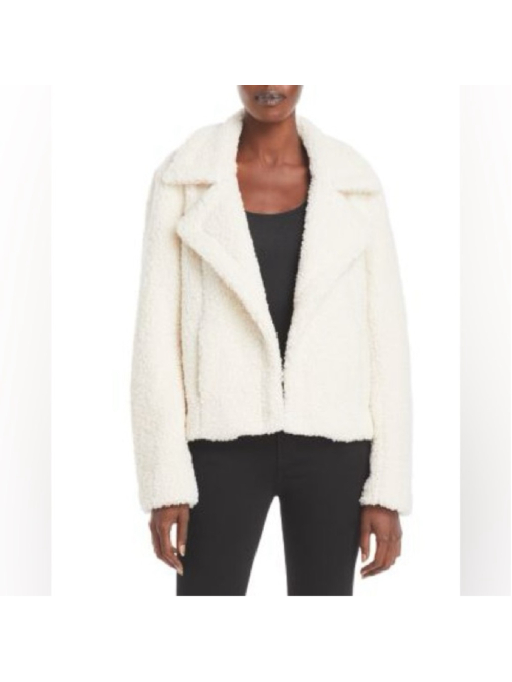 Banana Republic Cream Teddy Jacket Size S